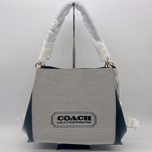 Coach Handbags - Coach Dalton 31 With Coach Badge Gold/Salt Black